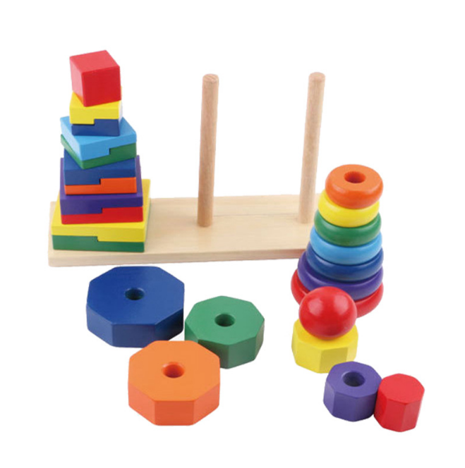 Stacking toy Tower Sorting shape- fitting Game excellent birthday gift