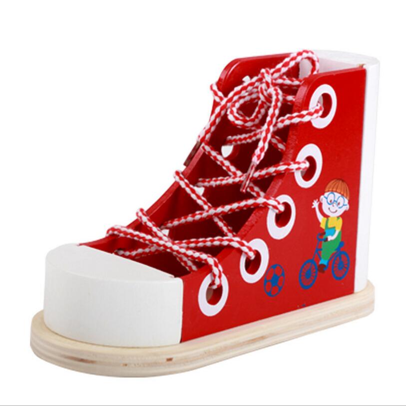 Wooden Shoe pencil holder, learning lacing, Pen and mobile Holder excellent gift