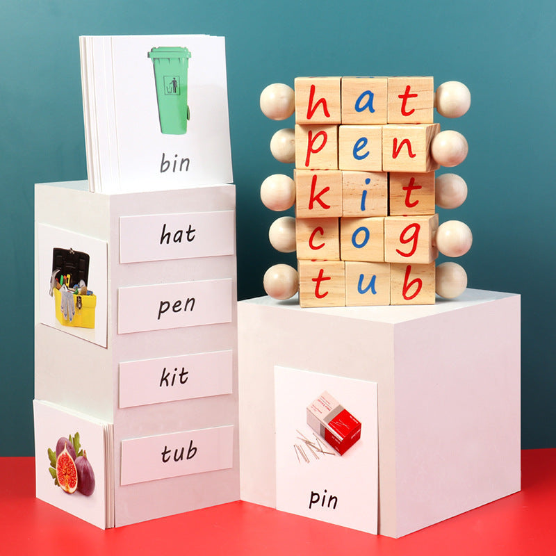 Alphabet blocks early learning and development wooden toy great birthday gift