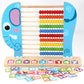 Counting Calculator wooden Elephant shape stand Number Symbol Colour Cognition early learning excellent birthday gift