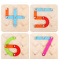 Wooden Puzzles numbers ,letters or shapes Sort by shape and colour excellent birthday gift