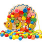 Wooden Hedgehog Board Lacing & Stringing Beads, Fruits and Vegetables