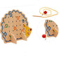 Wooden Hedgehog Board Lacing & Stringing Beads, Fruits and Vegetables