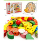Wooden Hedgehog Board Lacing & Stringing Beads, Fruits and Vegetables